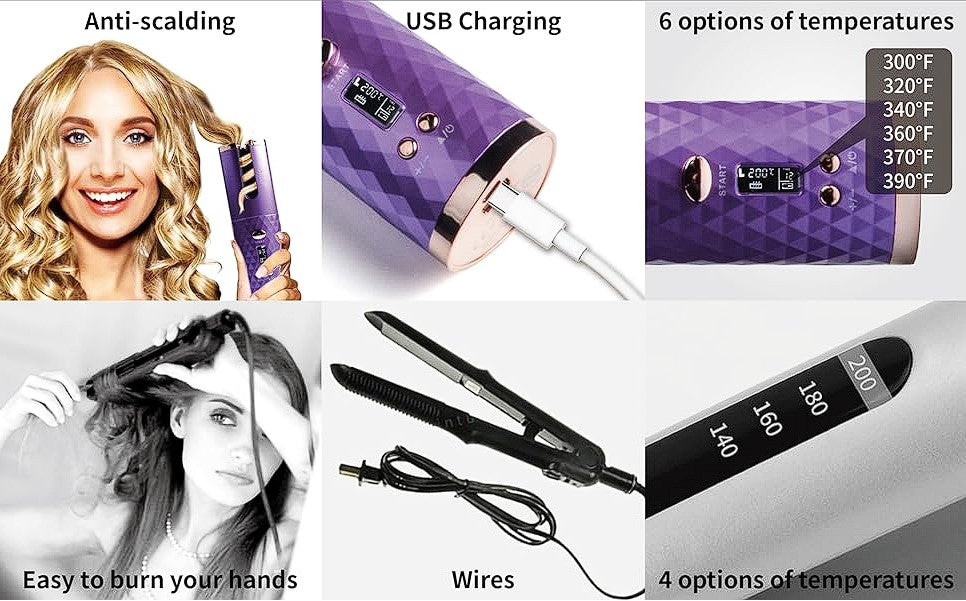 PixelShop® - Cordless Automatic Hair Curler