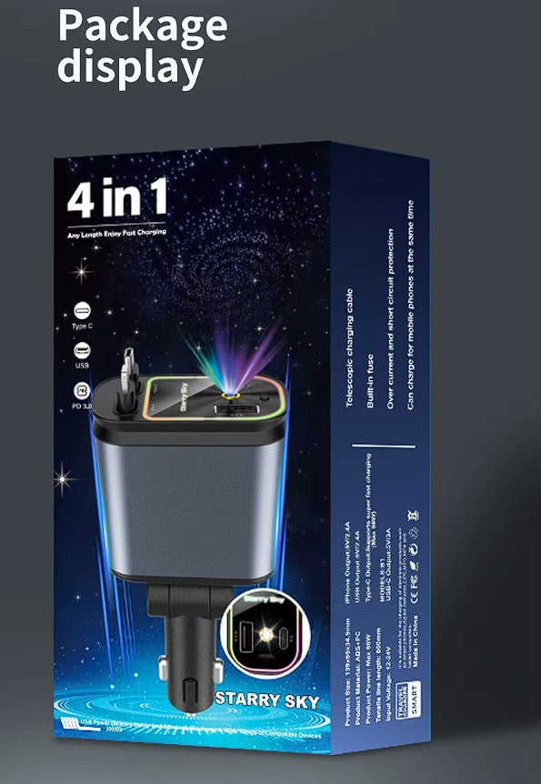 PixelShop® - Starry Sky 4 in 1 Car Charger