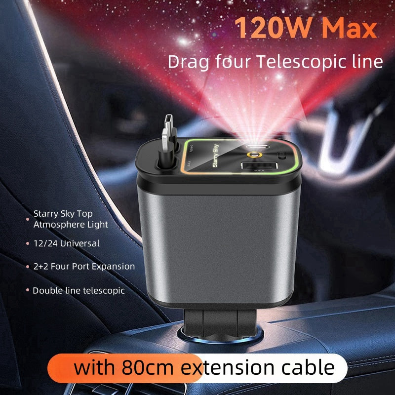 PixelShop® - Starry Sky 4 in 1 Car Charger