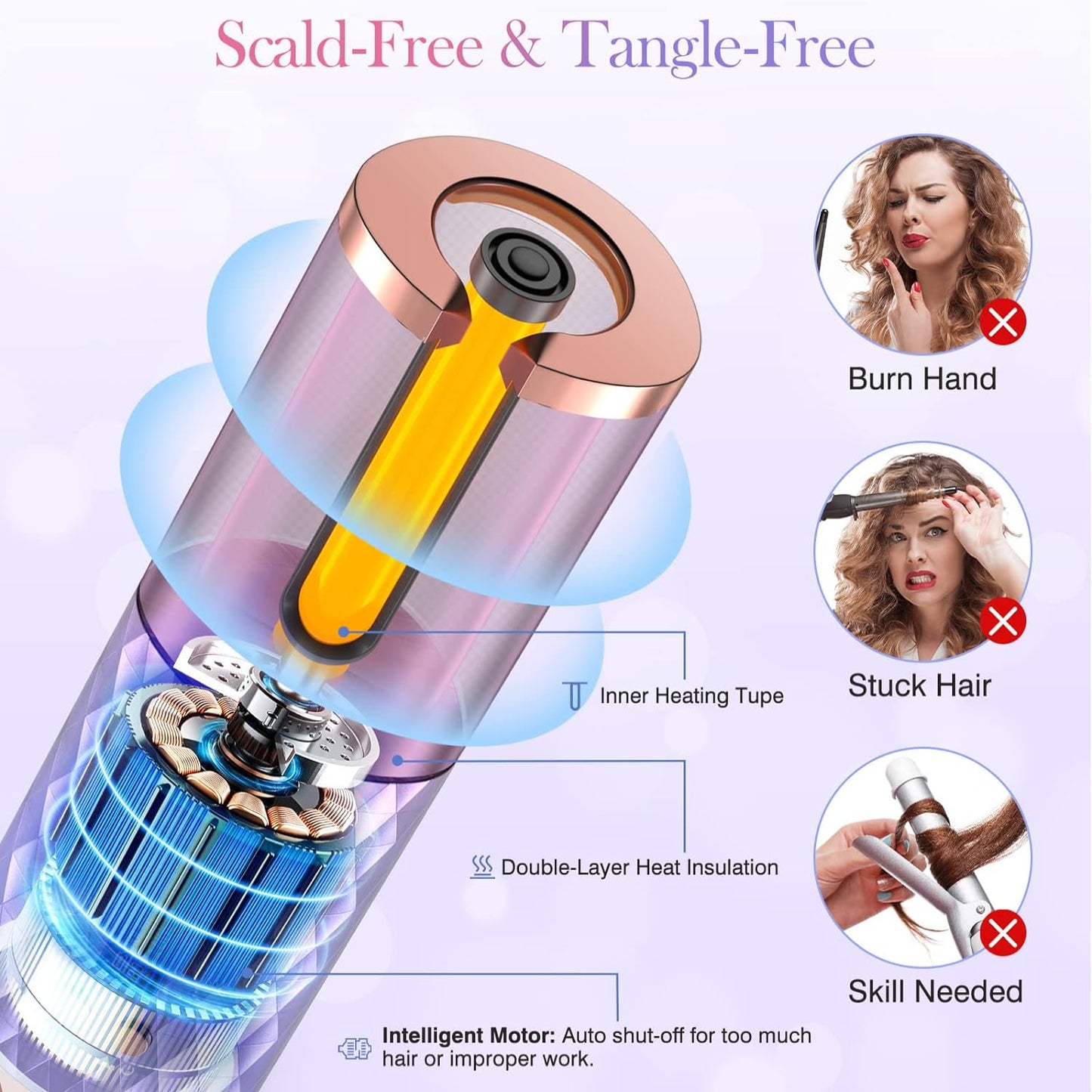 PixelShop® - Cordless Automatic Hair Curler