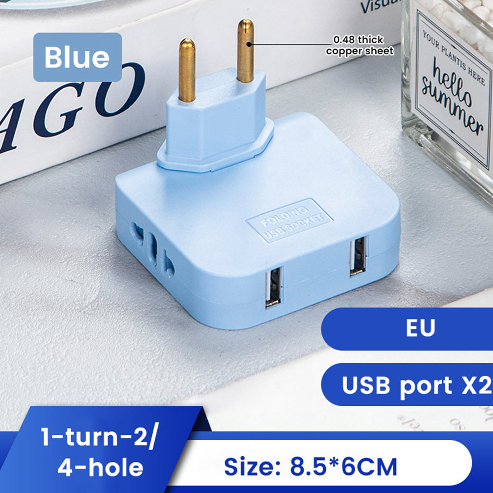 PixelShop® - 180º Rotating European Socket w/USB