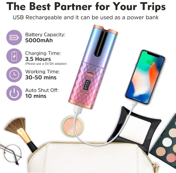 Cordless Automatic Hair Curler - PixelShop