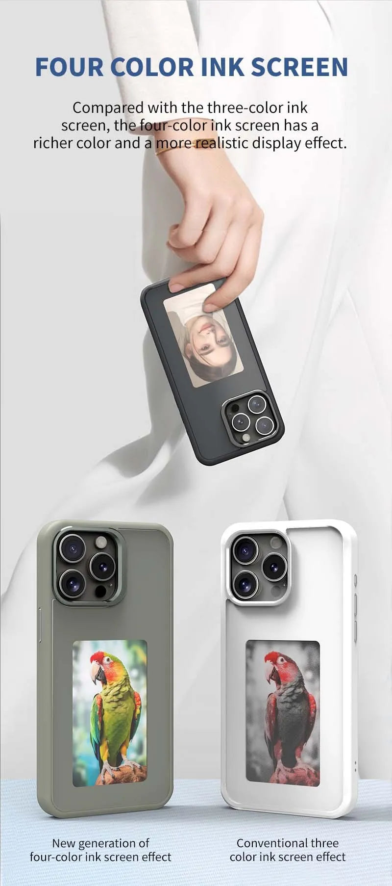 PixelShop®: E-ink Iphone Case with Screen Projection
