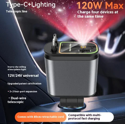 PixelShop® - Starry Sky 4 in 1 Car Charger
