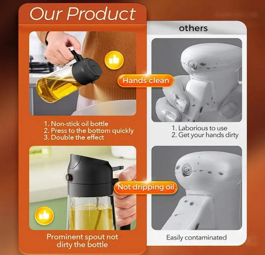 2 in 1 Oil Dispenser Bottle FREE GIFT 1 - PixelShop