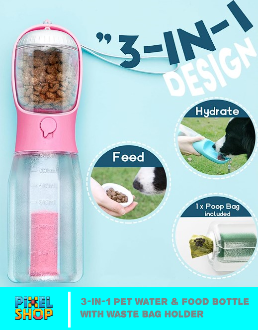 PixelShop® - 3 in 1 Pet Bottle